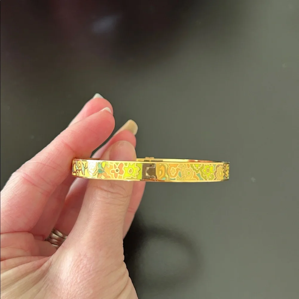 Tory Burch NWT Kira Blossom Ground-Off Enamel 7mm Bracelet MSRP $178